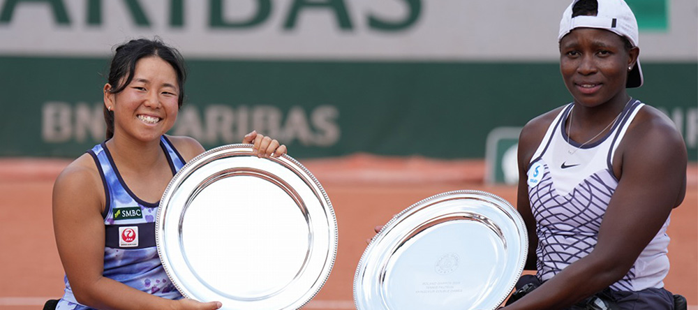 上地結衣／クオゾァード・モンジェーエーヌ組が「全仏オープン」車いす