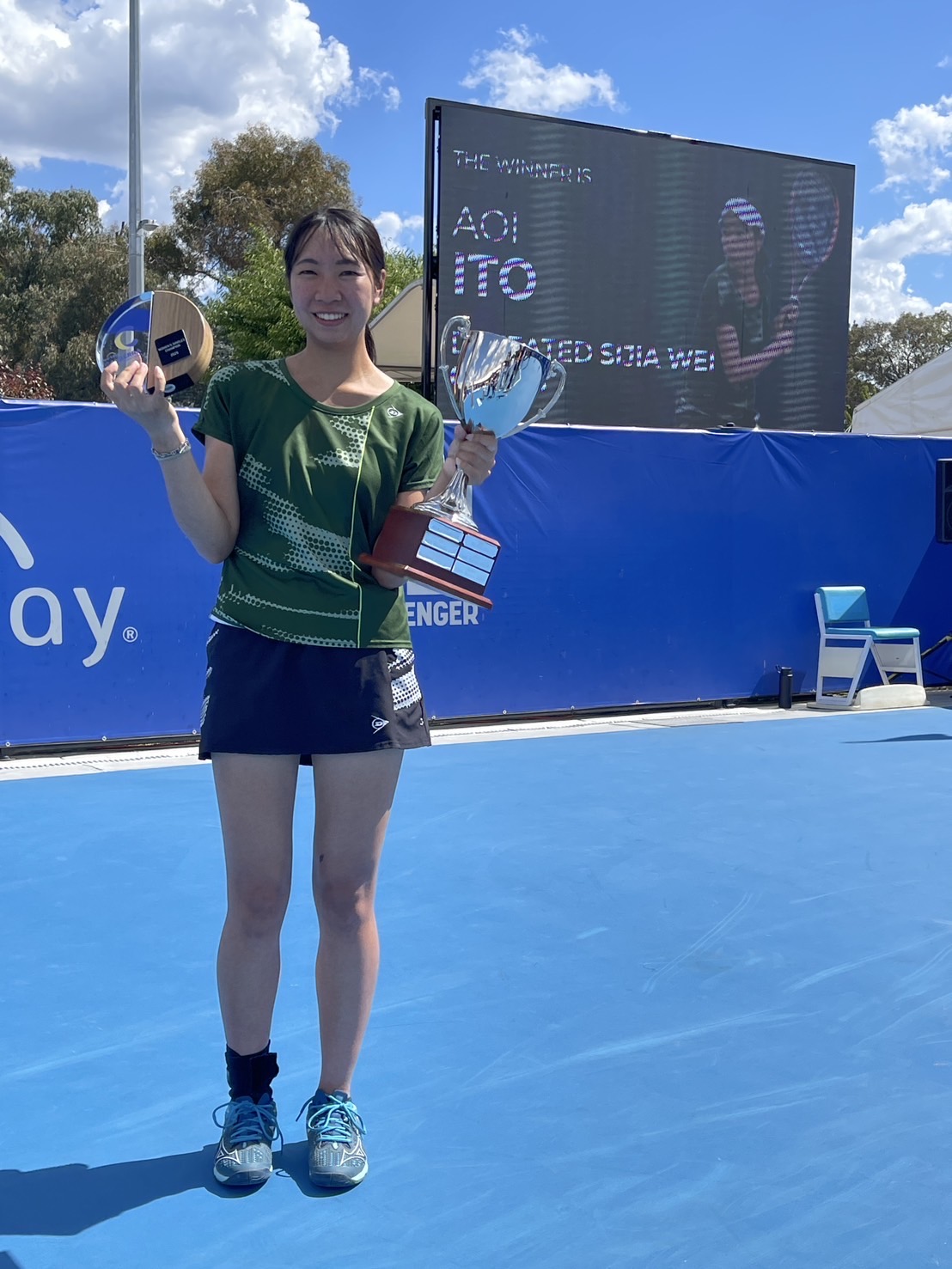 伊藤あおい選手がWTA125Kシリーズ「キャンベラ国際」シングルス優勝